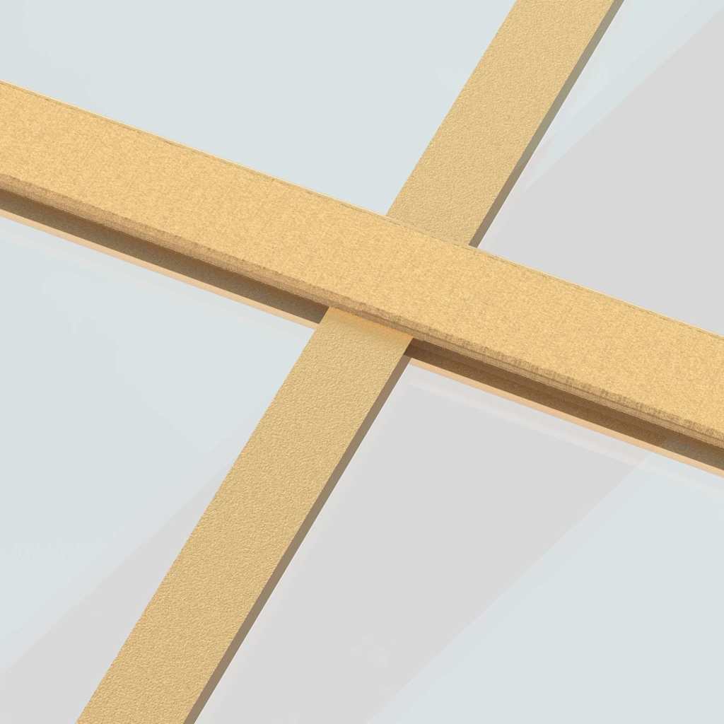 Συρόμενη Πόρτα Χρυσή 76 x 205 εκ. από Γυαλί ESG και Αλουμίνιο - PAKOBAZAAR