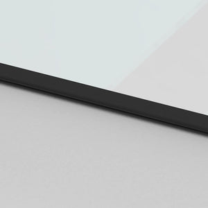 Συρόμενη Πόρτα Μαύρη 90 x 205 εκ. από Ψημένο Γυαλί & Αλουμίνιο - PAKOBAZAAR