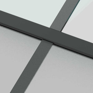 Συρόμενη Πόρτα Μαύρη 102,5 x 205 εκ. από Ψημένο Γυαλί/Αλουμίνιο - PAKOBAZAAR