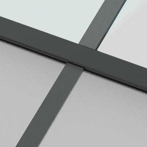 Συρόμενη Πόρτα Μαύρη 102,5 x 205 εκ. από Ψημένο Γυαλί/Αλουμίνιο - PAKOBAZAAR