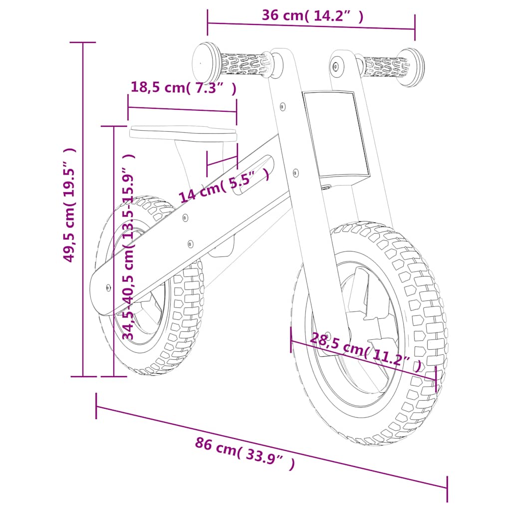 Ποδήλατο Ισορροπίας για Παιδιά Γκρι Εκτύπωση