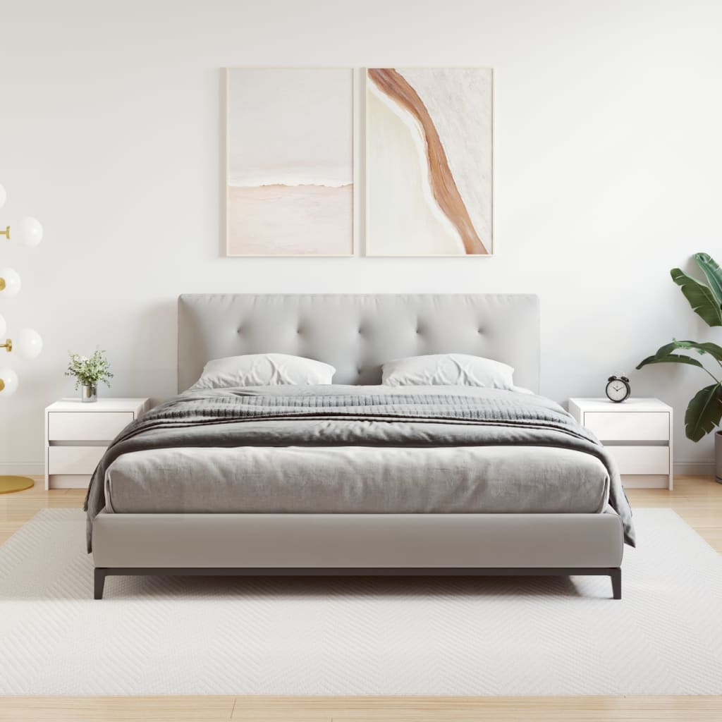 Κομοδίνα 2 τεμ. Λευκά 40 x 31 x 35,5 εκ. από Μασίφ Ξύλο Πεύκου - Pakobazaar