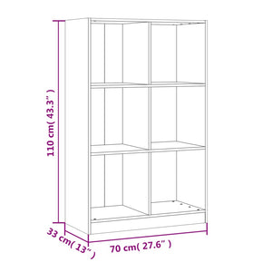Βιβλιοθήκη Λευκή 70 x 33 x 110 εκ. από Μασίφ Ξύλο Πεύκου