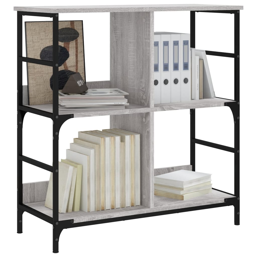 Βιβλιοθήκη Γκρι Sonoma 78,5x33x82 εκ. Επεξεργασμένο Ξύλο