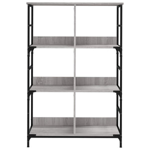 Βιβλιοθήκη Γκρι Sonoma 78,5x33x117,5 εκ. Επεξεργασμένο Ξύλο