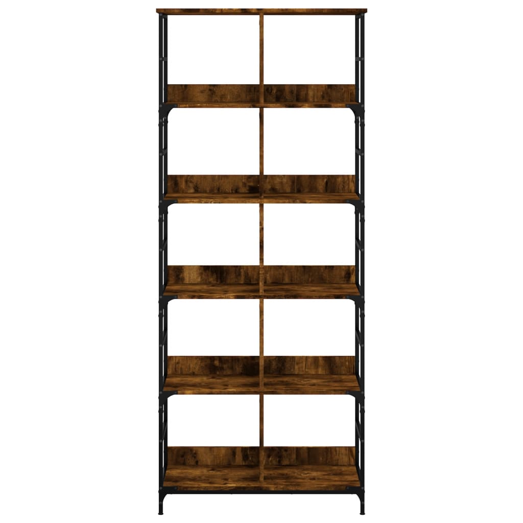 Βιβλιοθήκη Καπνιστή Δρυς 78,5x33x188,5 εκ. Επεξεργασμένο Ξύλο - Pakobazaar