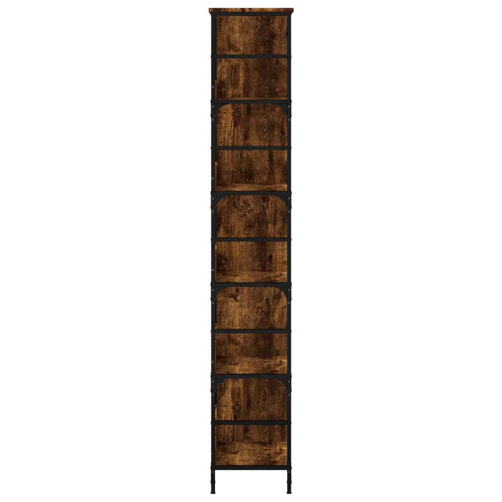 Βιβλιοθήκη Καπνιστή Δρυς 78,5x33x188,5 εκ. Επεξεργασμένο Ξύλο - Pakobazaar
