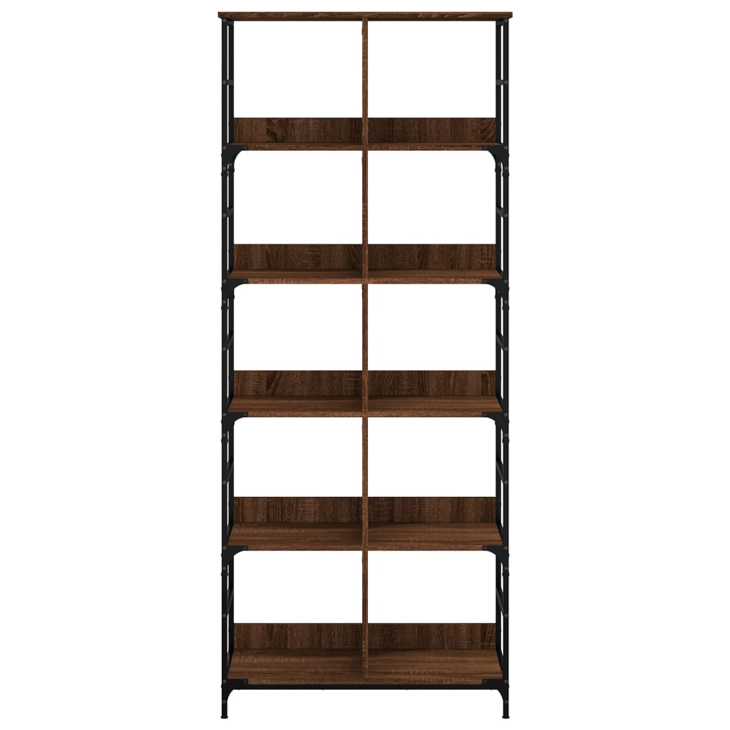 Βιβλιοθήκη Καφέ Δρυς 78,5 x 33 x 188,5 εκ. Επεξεργασμένο Ξύλο