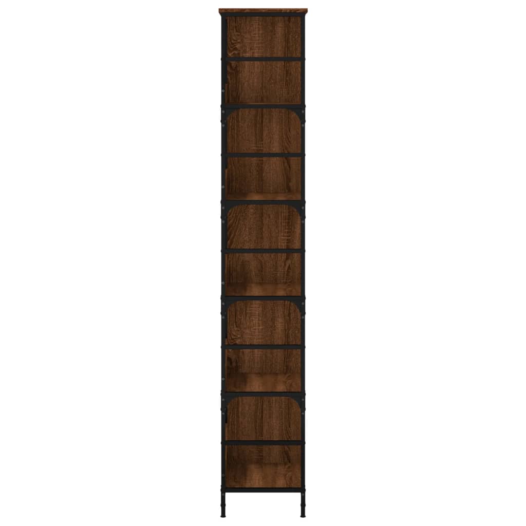 Βιβλιοθήκη Καφέ Δρυς 78,5 x 33 x 188,5 εκ. Επεξεργασμένο Ξύλο