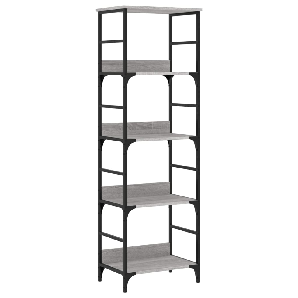 Βιβλιοθήκη Γκρι Sonoma 50x33x153 εκ. Επεξεργασμένο Ξύλο - Pakobazaar