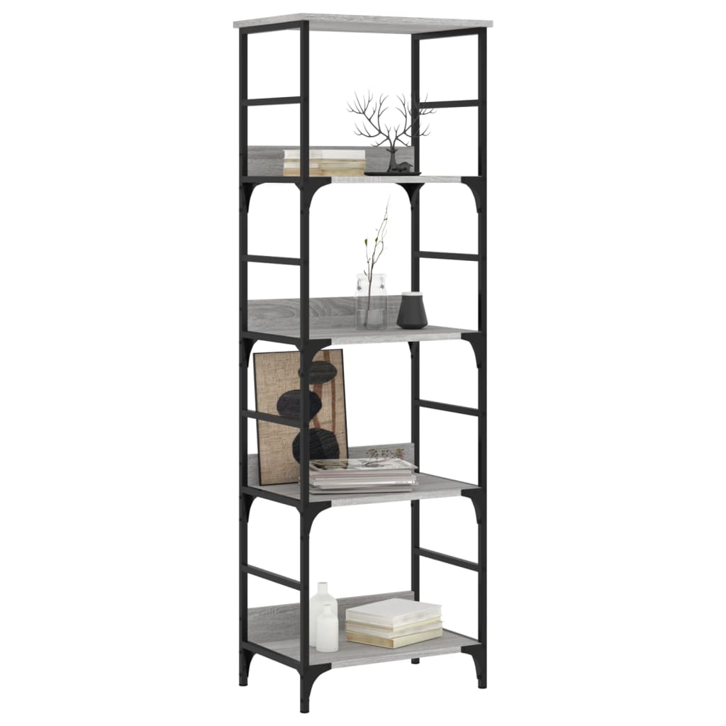 Βιβλιοθήκη Γκρι Sonoma 50x33x153 εκ. Επεξεργασμένο Ξύλο - Pakobazaar