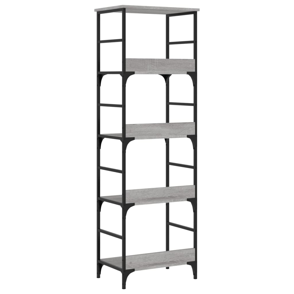 Βιβλιοθήκη Γκρι Sonoma 50x33x153 εκ. Επεξεργασμένο Ξύλο - Pakobazaar