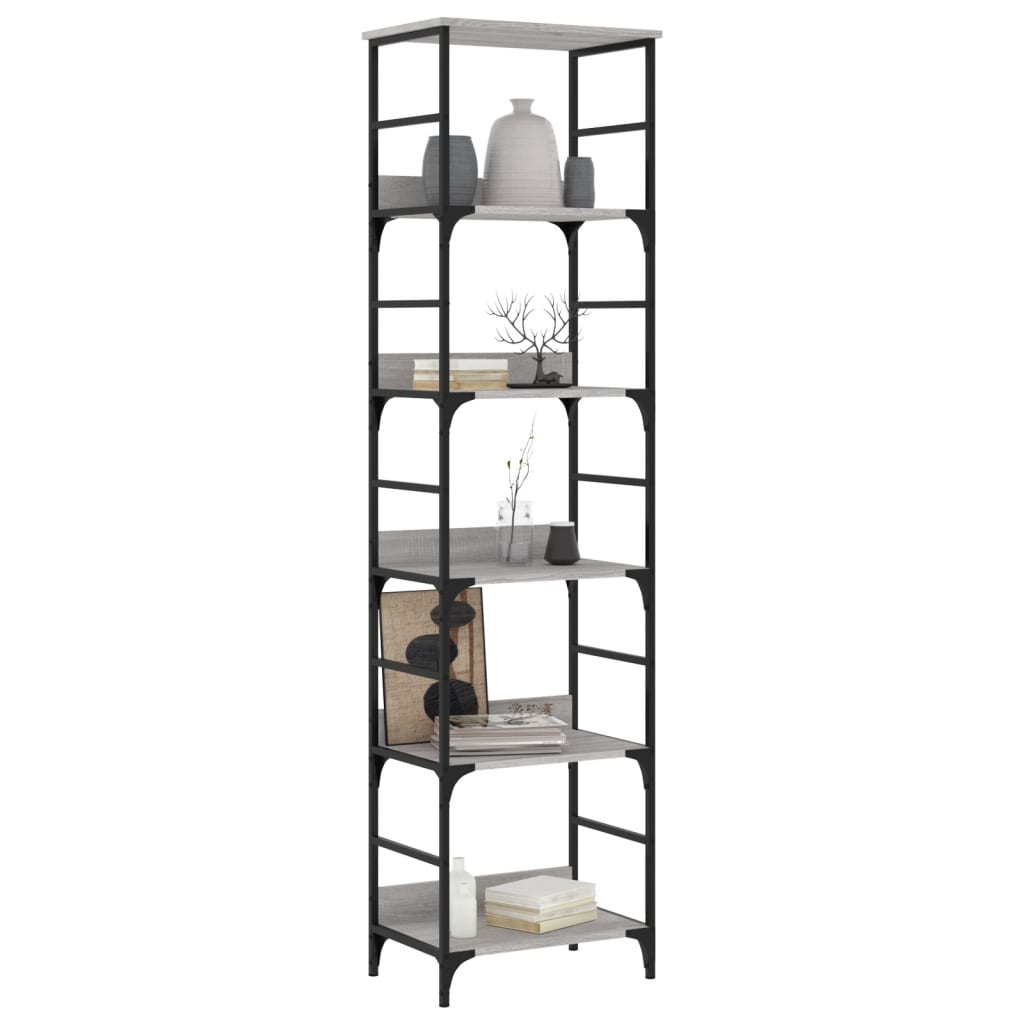 Βιβλιοθήκη Γκρι Sonoma 50x33x188,5 εκ. Επεξεργασμένο Ξύλο - Pakobazaar