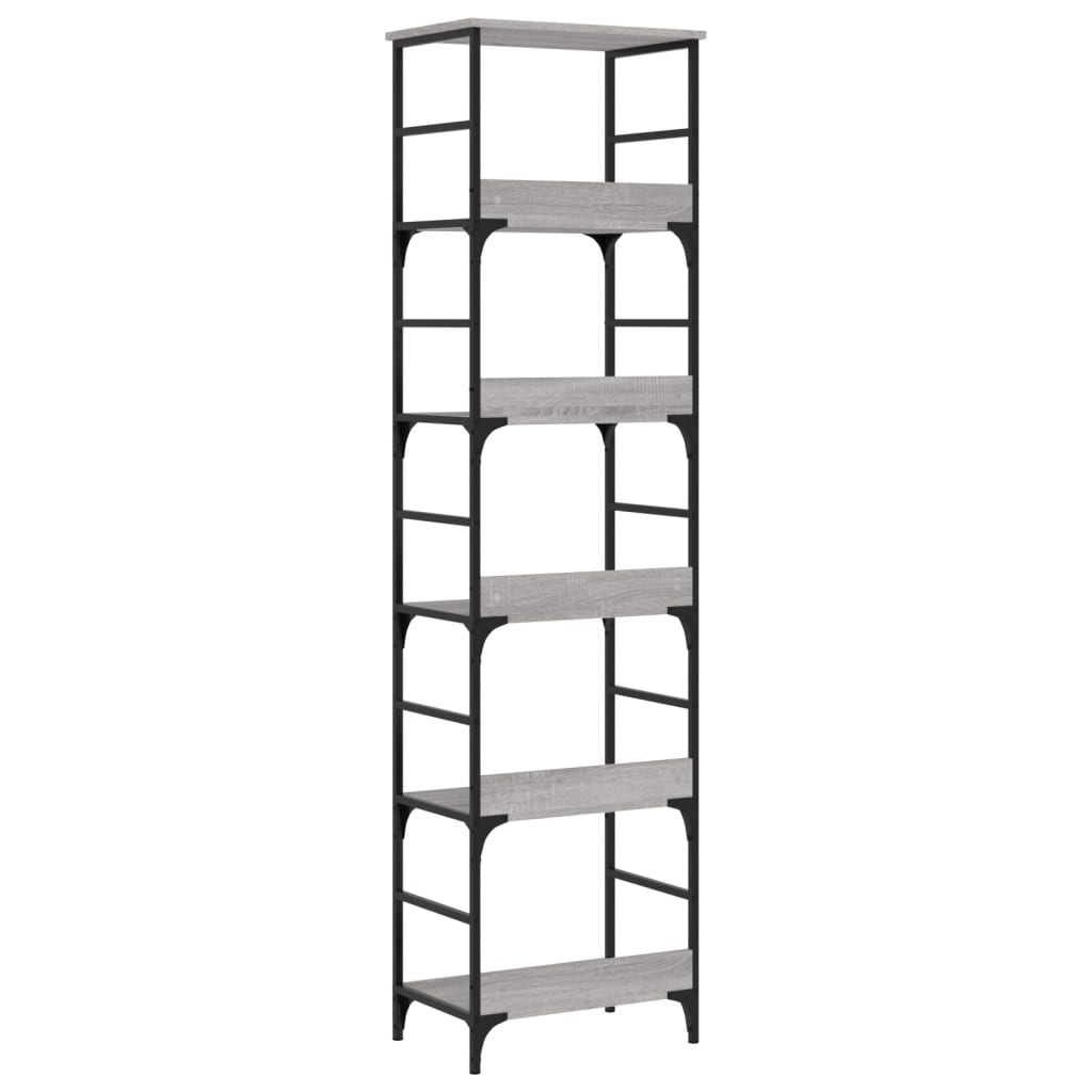 Βιβλιοθήκη Γκρι Sonoma 50x33x188,5 εκ. Επεξεργασμένο Ξύλο - Pakobazaar