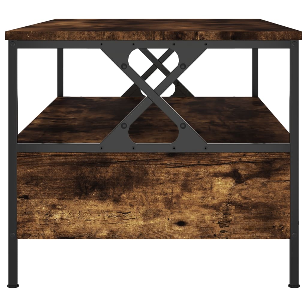 Τραπεζάκι Σαλονιού Καπνιστή Δρυς 100 x 51x 45 εκ. Επεξεργ. Ξύλο