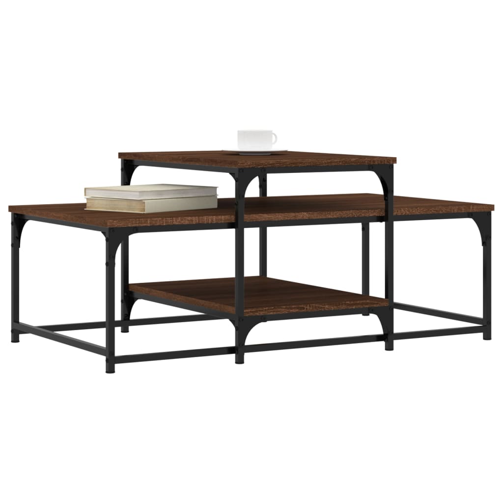 Τραπεζάκι Σαλονιού Καφέ Δρυς 102 x 60 x 45 εκ. Επεξεργ. Ξύλο