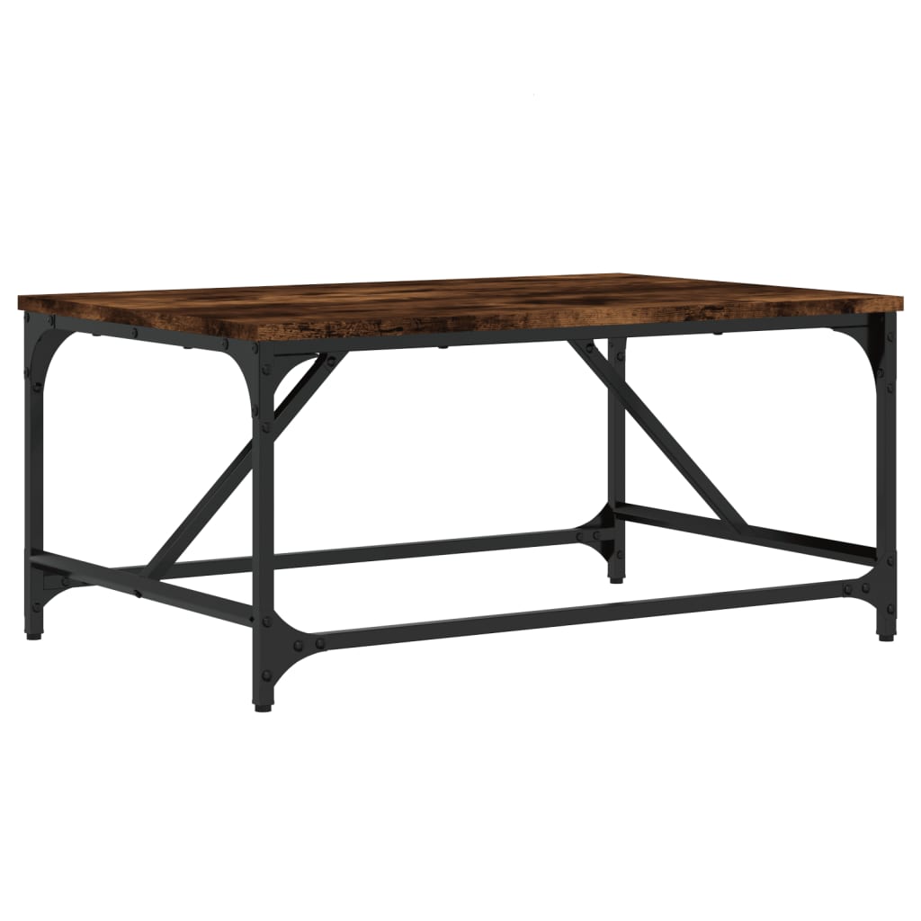 Τραπεζάκι Σαλονιού Καπνιστή Δρυς 75 x 50 x 35 εκ. Επεξεργ. Ξύλο