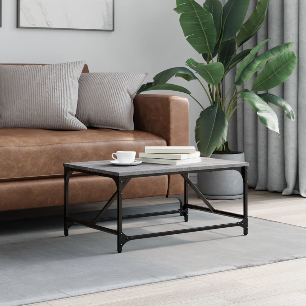 Τραπεζάκι Σαλονιού Γκρι Sonoma 75x50x35 εκ. Επεξεργασμένο Ξύλο