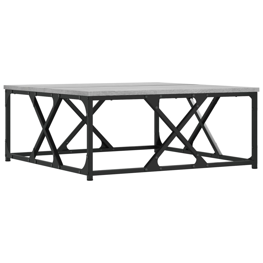 Τραπεζάκι Σαλονιού Γκρι Sonoma 70x70x30 εκ. Επεξεργασμένο Ξύλο - Pakobazaar