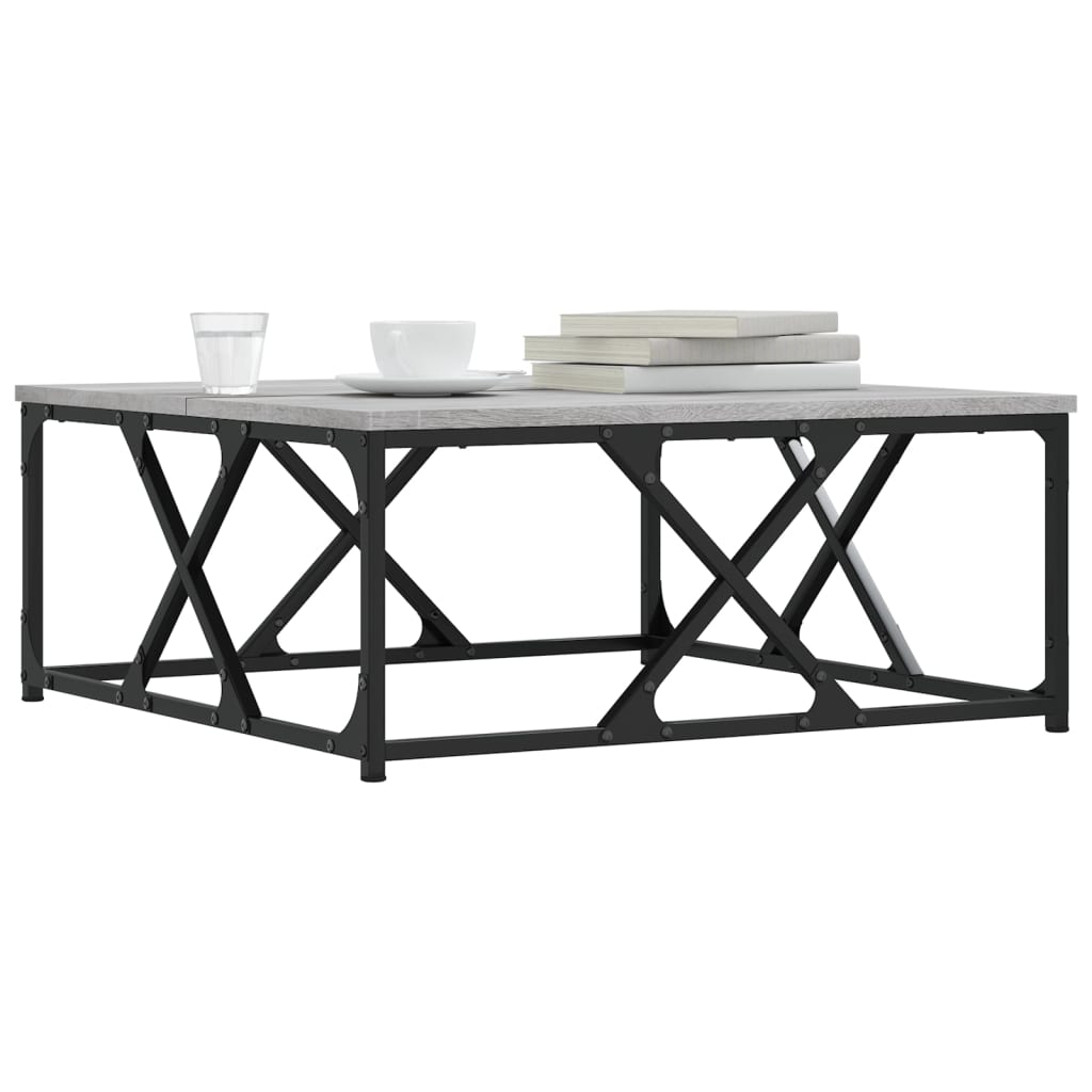Τραπεζάκι Σαλονιού Γκρι Sonoma 70x70x30 εκ. Επεξεργασμένο Ξύλο - Pakobazaar