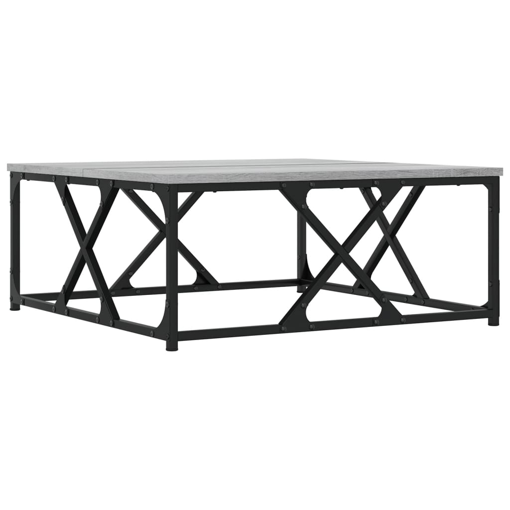Τραπεζάκι Σαλονιού Γκρι Sonoma 70x70x30 εκ. Επεξεργασμένο Ξύλο - Pakobazaar