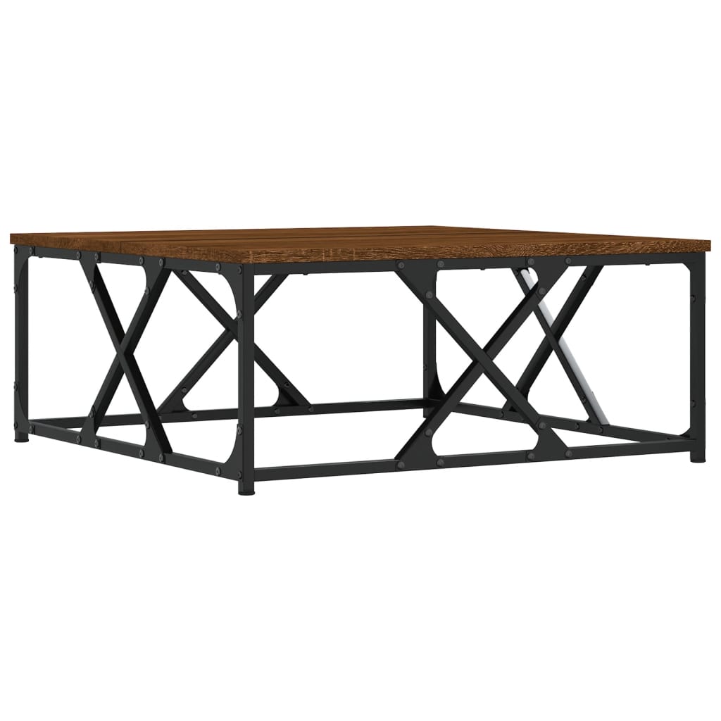 Τραπεζάκι Σαλονιού Καφέ Δρυς 70x70x30 εκ. Επεξεργασμένο Ξύλο