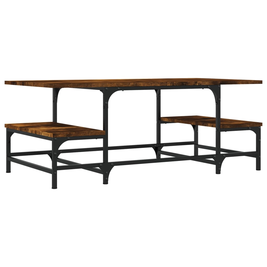 Τραπεζάκι Σαλονιού Καπνιστή Δρυς Επεξεργασμ. Ξύλο