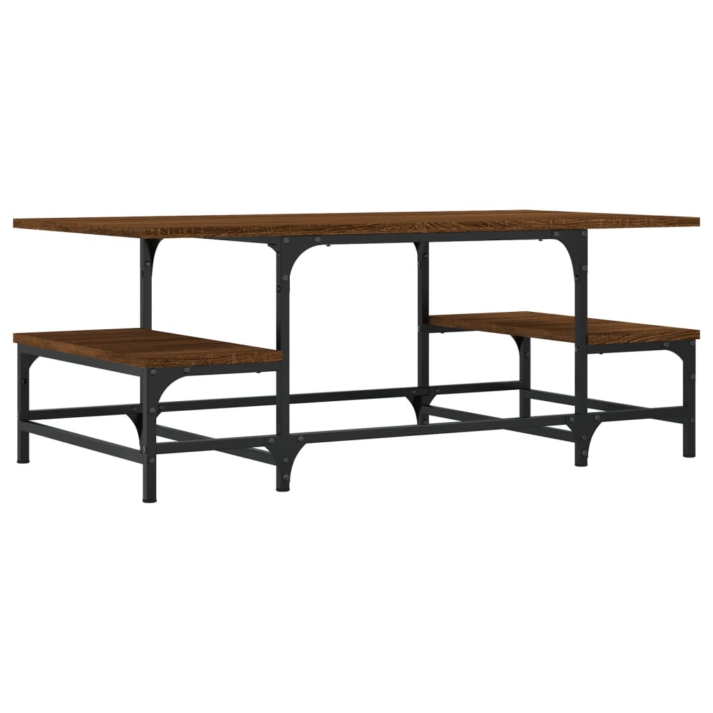 Τραπεζάκι Σαλονιού Καφέ Δρυς 100x50,5x40 εκ. Επεξεργασμένο Ξύλο - Pakobazaar