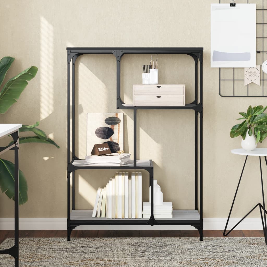 Βιβλιοθήκη Γκρι Sonoma 81 x 36 x 115 εκ. Επεξεργ. Ξύλο / Ατσάλι