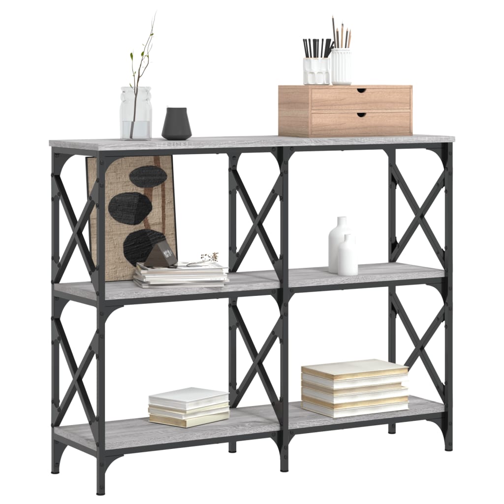 Τραπέζι Κονσόλα Γκρι Sonoma 100x28x80,5 εκ. Επεξεργασμένο Ξύλο