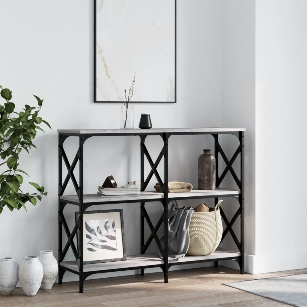 Τραπέζι Κονσόλα Γκρι Sonoma 100x28x80,5 εκ. Επεξεργασμένο Ξύλο