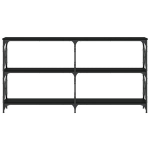 Τραπέζι Κονσόλα Μαύρο 156x28x80,5 εκ. Επεξεργασμένο Ξύλο