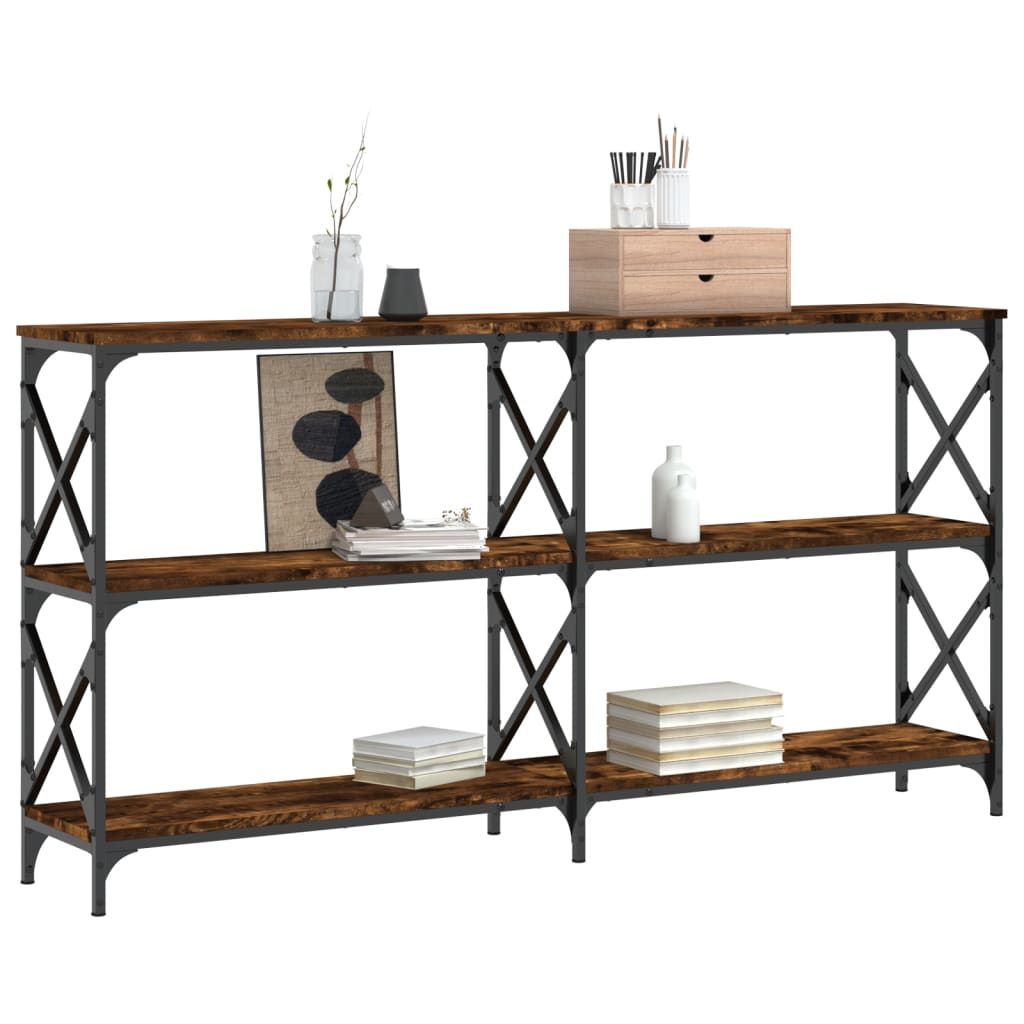 Τραπέζι Κονσόλα Καπνιστή Δρυς 156x28x80,5εκ. Επεξεργασμένο Ξύλο - Pakobazaar