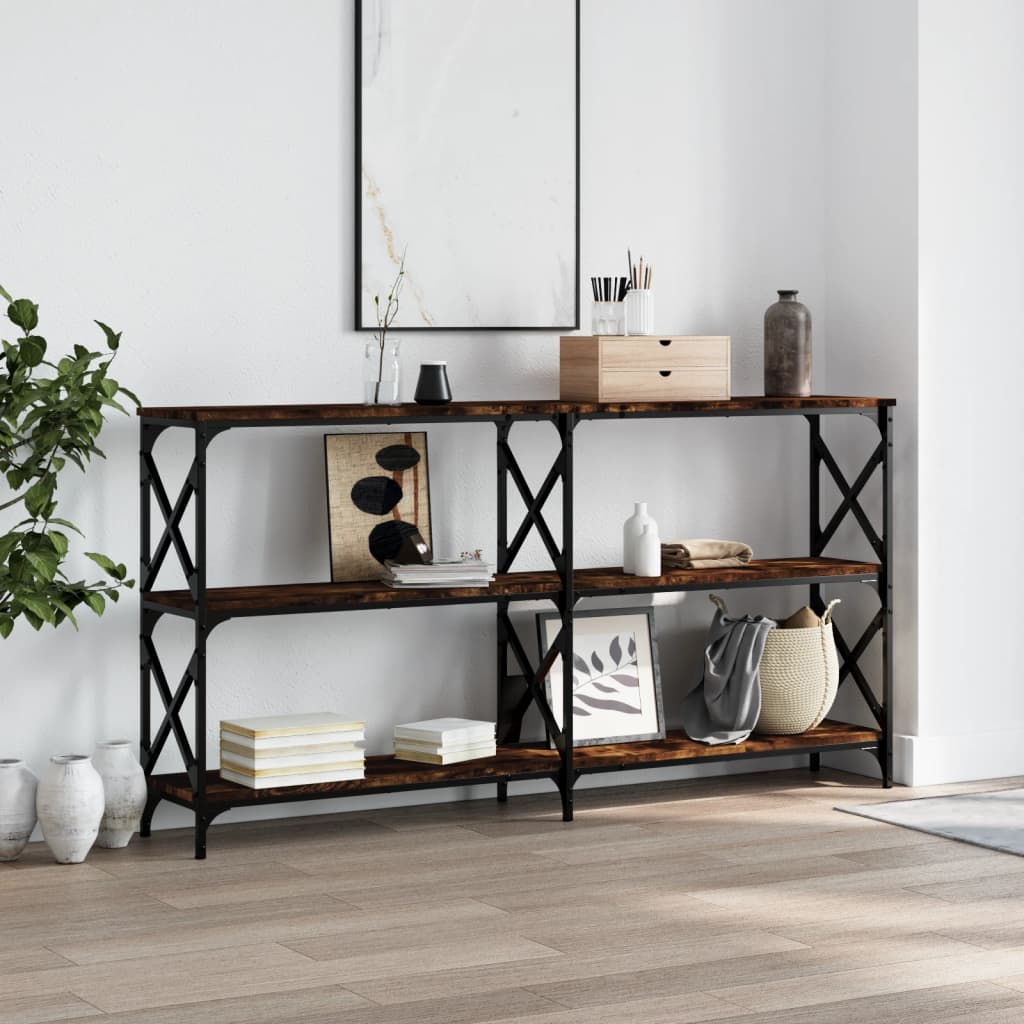 Τραπέζι Κονσόλα Καπνιστή Δρυς 156x28x80,5εκ. Επεξεργασμένο Ξύλο - Pakobazaar