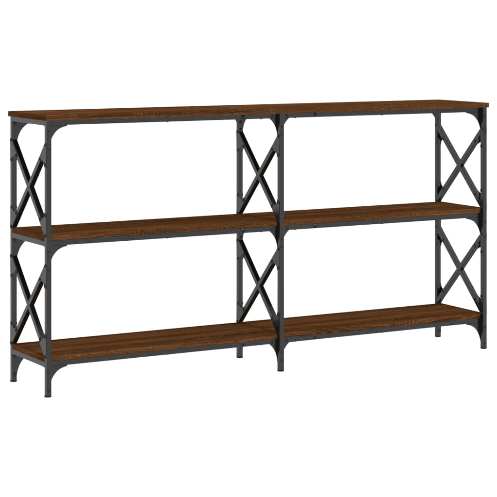 Τραπέζι Κονσόλα Καφέ Δρυς 156x28x80,5 εκ. Επεξεργασμένο Ξύλο