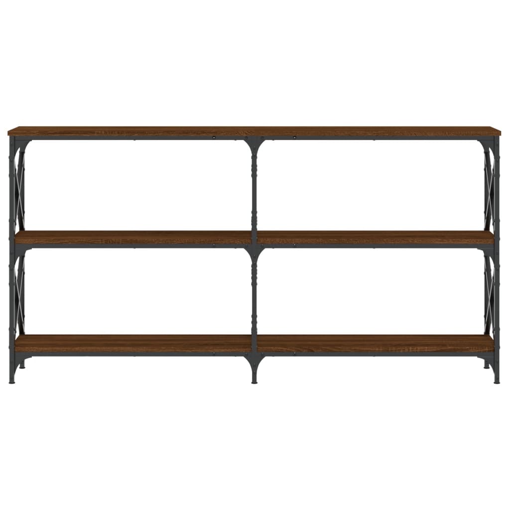 Τραπέζι Κονσόλα Καφέ Δρυς 156x28x80,5 εκ. Επεξεργασμένο Ξύλο