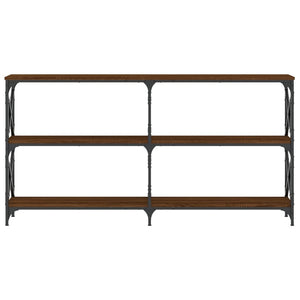 Τραπέζι Κονσόλα Καφέ Δρυς 156x28x80,5 εκ. Επεξεργασμένο Ξύλο