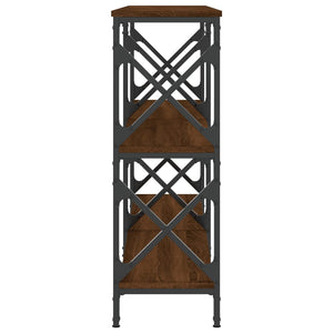 Τραπέζι Κονσόλα Καφέ Δρυς 156x28x80,5 εκ. Επεξεργασμένο Ξύλο