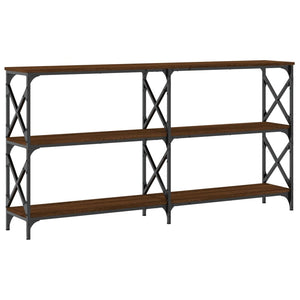 Τραπέζι Κονσόλα Καφέ Δρυς 156x28x80,5 εκ. Επεξεργασμένο Ξύλο