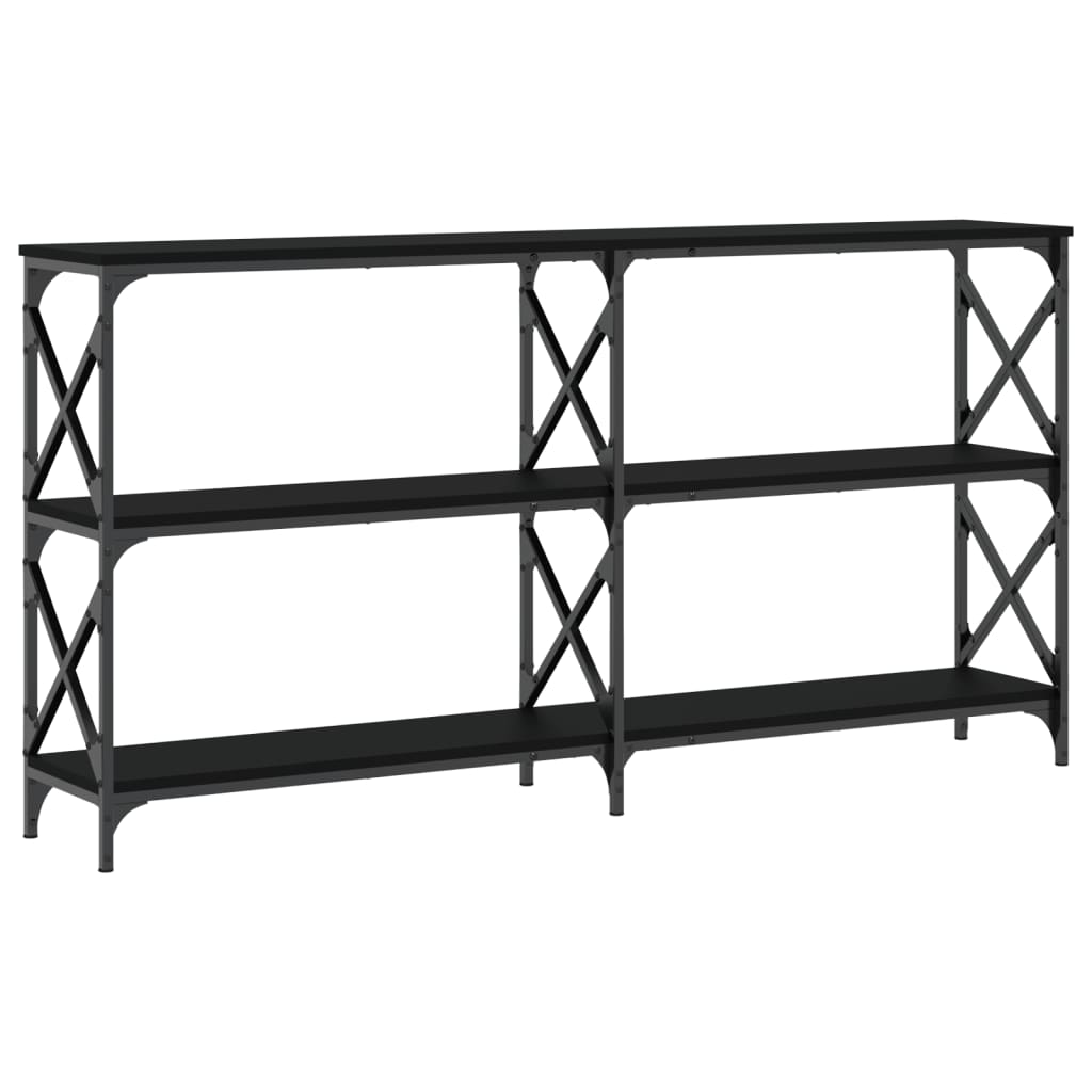 Τραπέζι Κονσόλα Μαύρο 200x28x80,5 εκ. Επεξεργασμένο Ξύλο