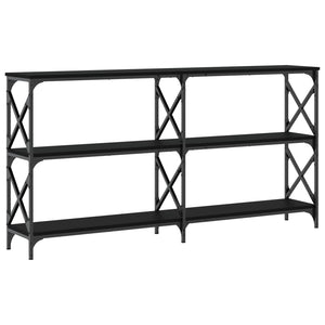 Τραπέζι Κονσόλα Μαύρο 200x28x80,5 εκ. Επεξεργασμένο Ξύλο
