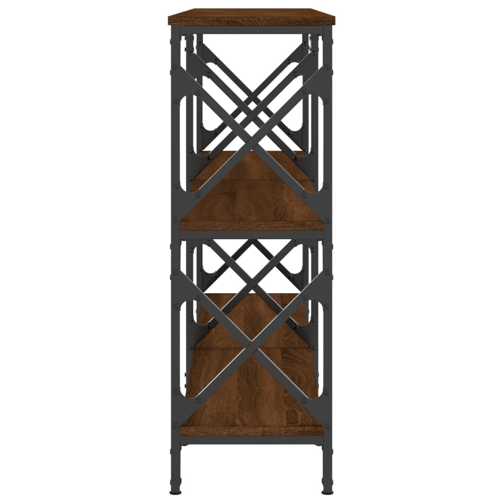 Τραπέζι Κονσόλα Καφέ Δρυς 200x28x80,5 εκ. Επεξεργασμένο Ξύλο