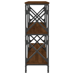 Τραπέζι Κονσόλα Καφέ Δρυς 200x28x80,5 εκ. Επεξεργασμένο Ξύλο