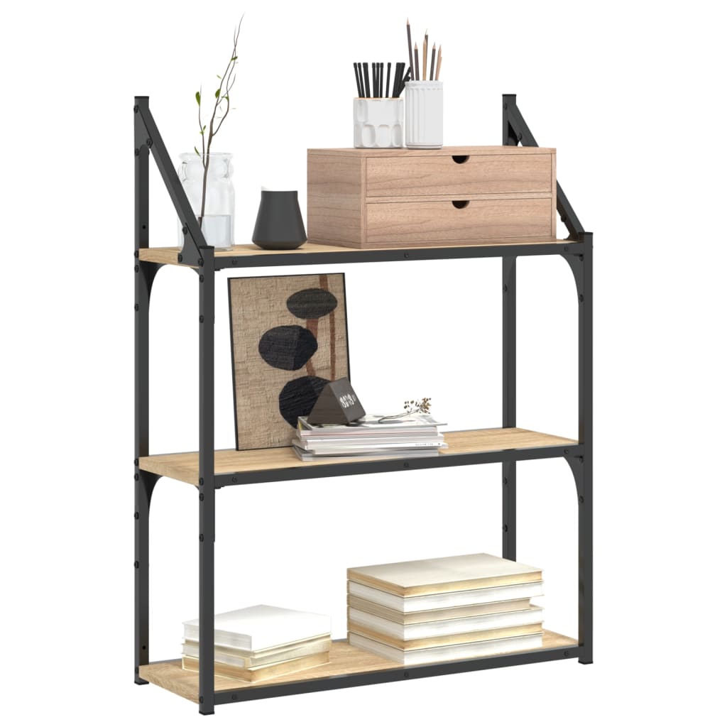 Ραφιέρα Τοίχου με 3 Ράφια Sonoma Δρυς Επεξεργ. Ξύλο - Pakobazaar