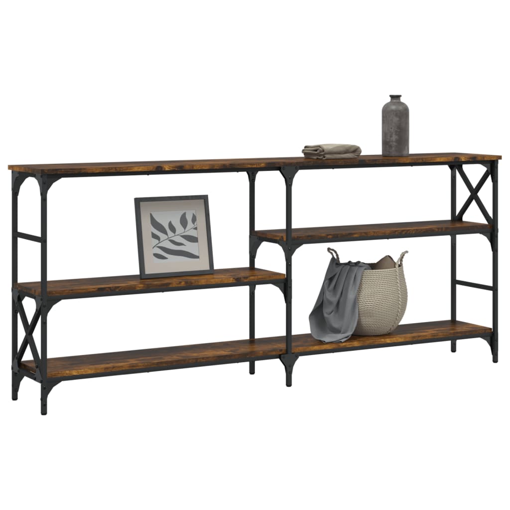 Τραπέζι Κονσόλα Καπνιστή Δρυς 180x29x76,5εκ. Επεξεργασμένο Ξύλο
