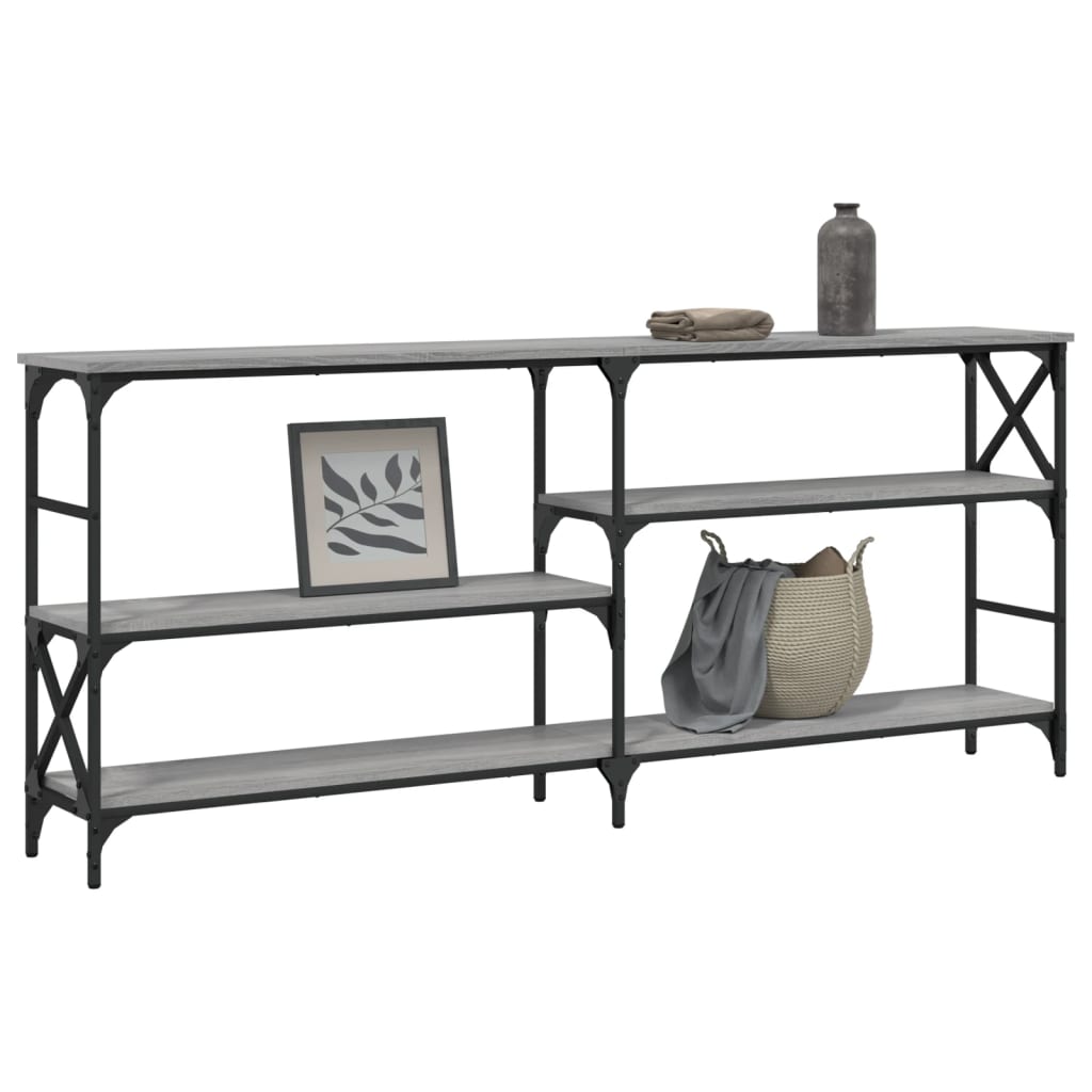 Τραπέζι Κονσόλα Γκρι Sonoma 180x29x76,5 εκ. Επεξεργ. Ξύλο