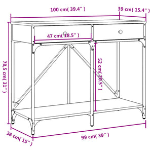 Τραπέζι Κονσόλα Sonoma Δρυς 100x39x78,5 εκ. Επεξεργασμένο Ξύλο