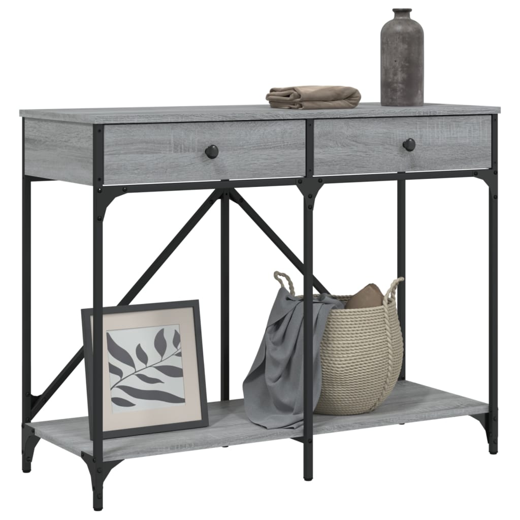 Τραπέζι Κονσόλα Γκρι Sonoma 100x39x78,5 εκ. Επεξεργασμένο Ξύλο