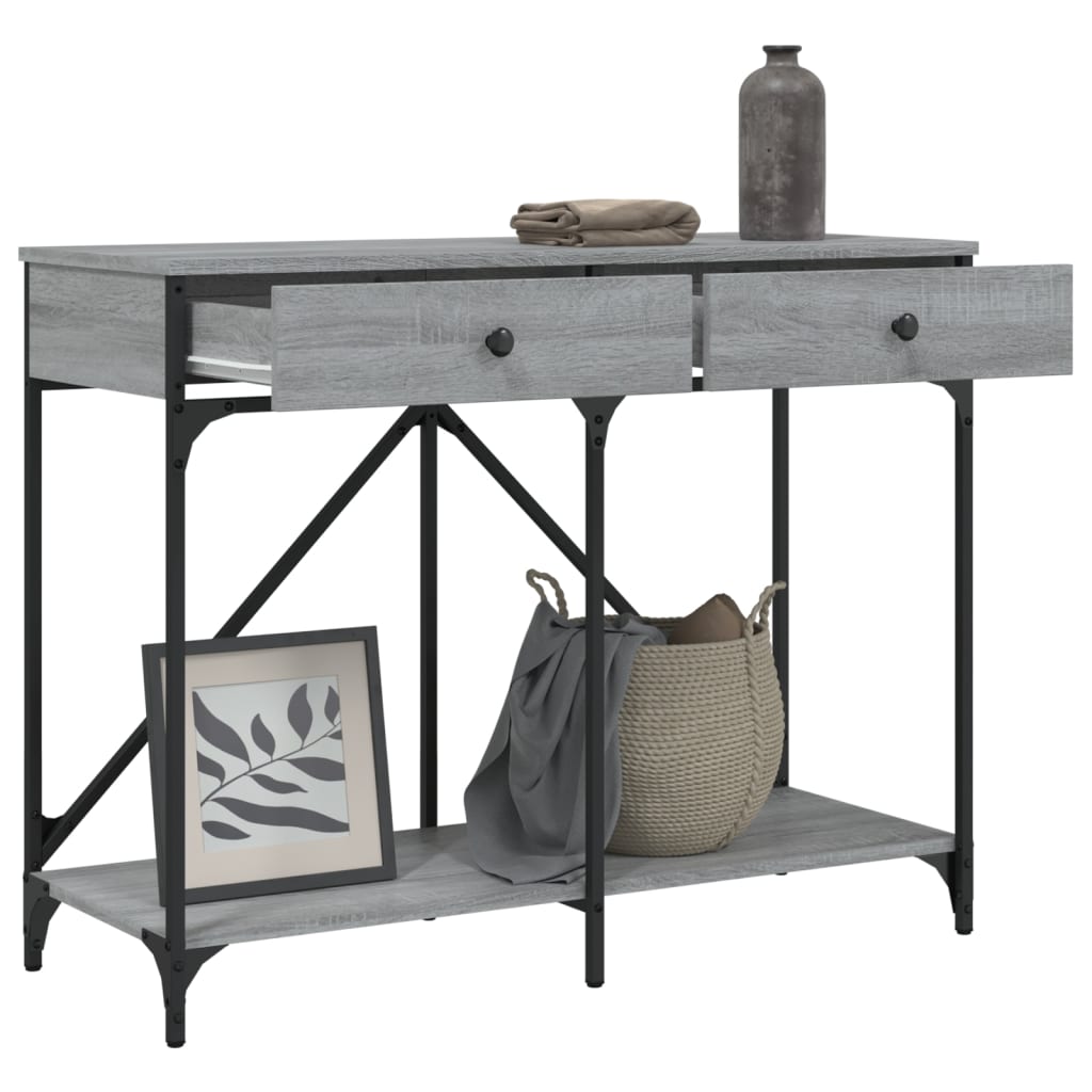 Τραπέζι Κονσόλα Γκρι Sonoma 100x39x78,5 εκ. Επεξεργασμένο Ξύλο