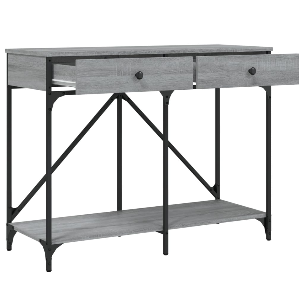 Τραπέζι Κονσόλα Γκρι Sonoma 100x39x78,5 εκ. Επεξεργασμένο Ξύλο